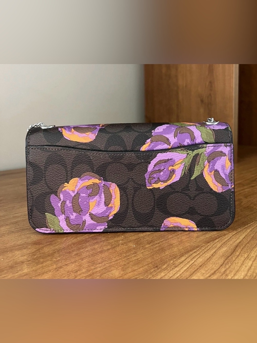 Coach Floral Chain Crossbody Bag - Purple/Black/Green💜💜💜💜💜💜💜 - Picture 6 of 16